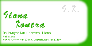 ilona kontra business card